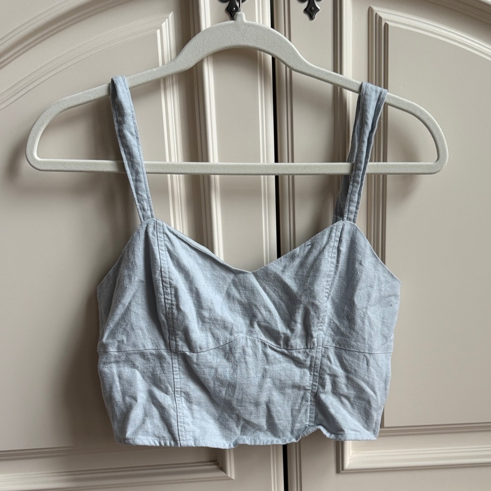 Hollister Light Blue Crop Top